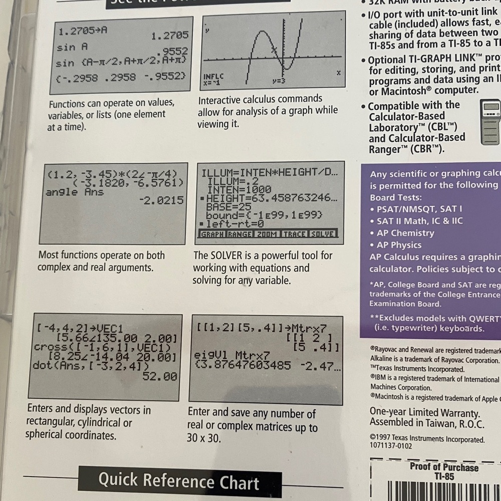 Texas Instruments TI-85 Graphing Calculator - - Picture 3 of 7